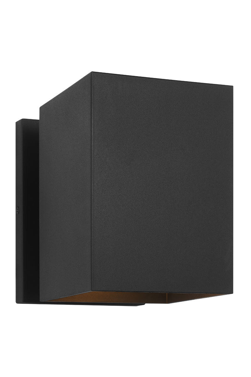 Pohl One Light Wall Lantern in Textured Black