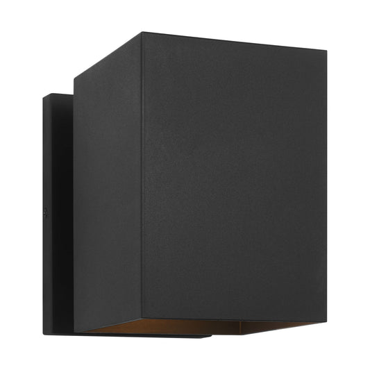 Pohl One Light Wall Lantern in Textured Black