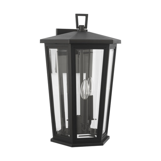 Witley Three Light Wall Lantern in Textured Black