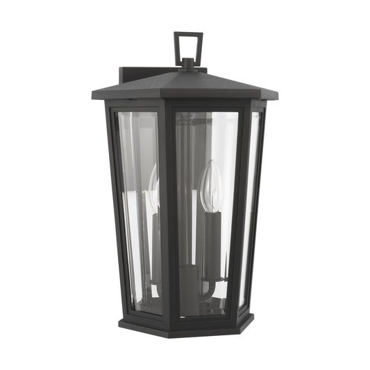 Witley Two Light Wall Lantern in Textured Black