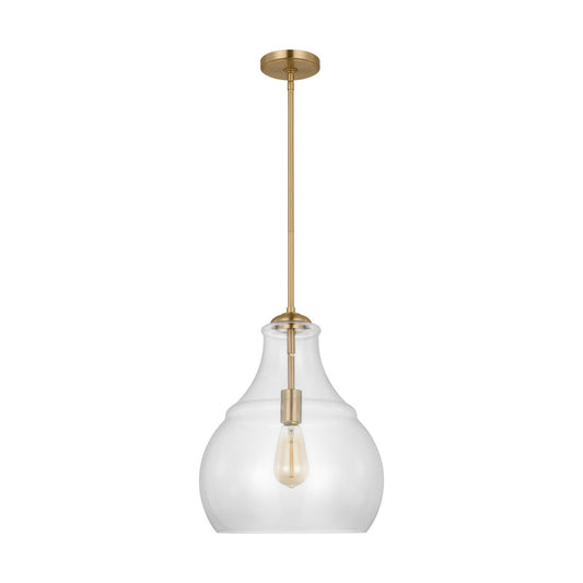 Zola One Light Pendant in Satin Brass