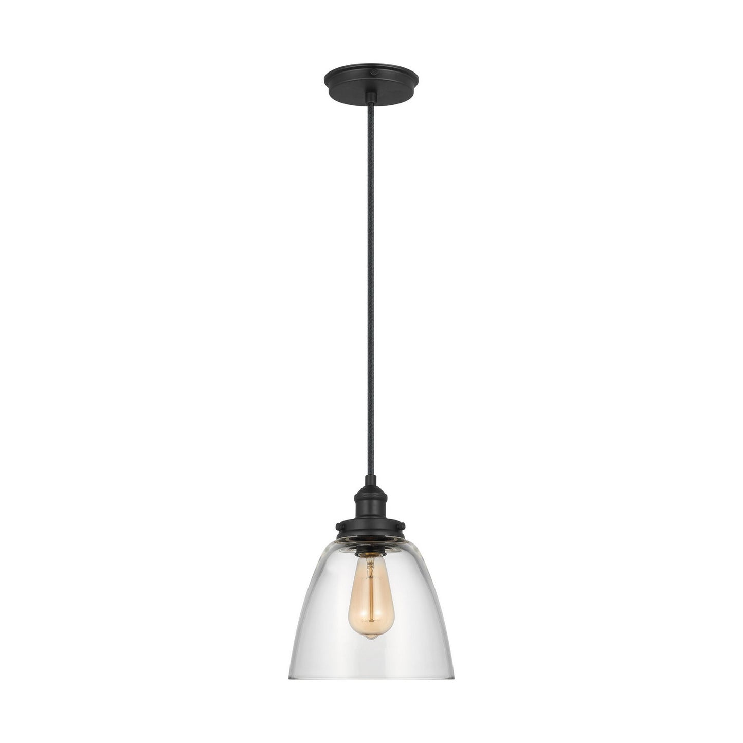 Baskin One Light Pendant in Midnight Black