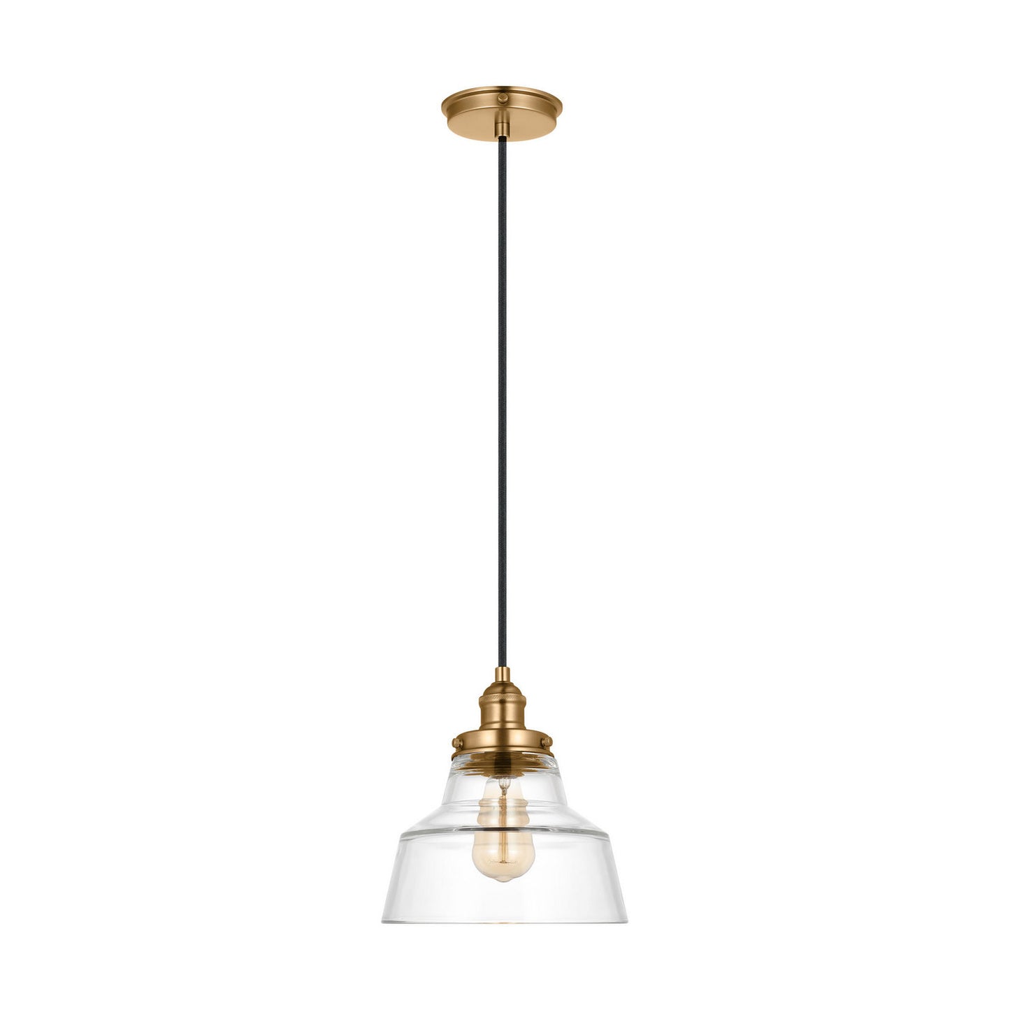 Baskin One Light Pendant in Satin Brass