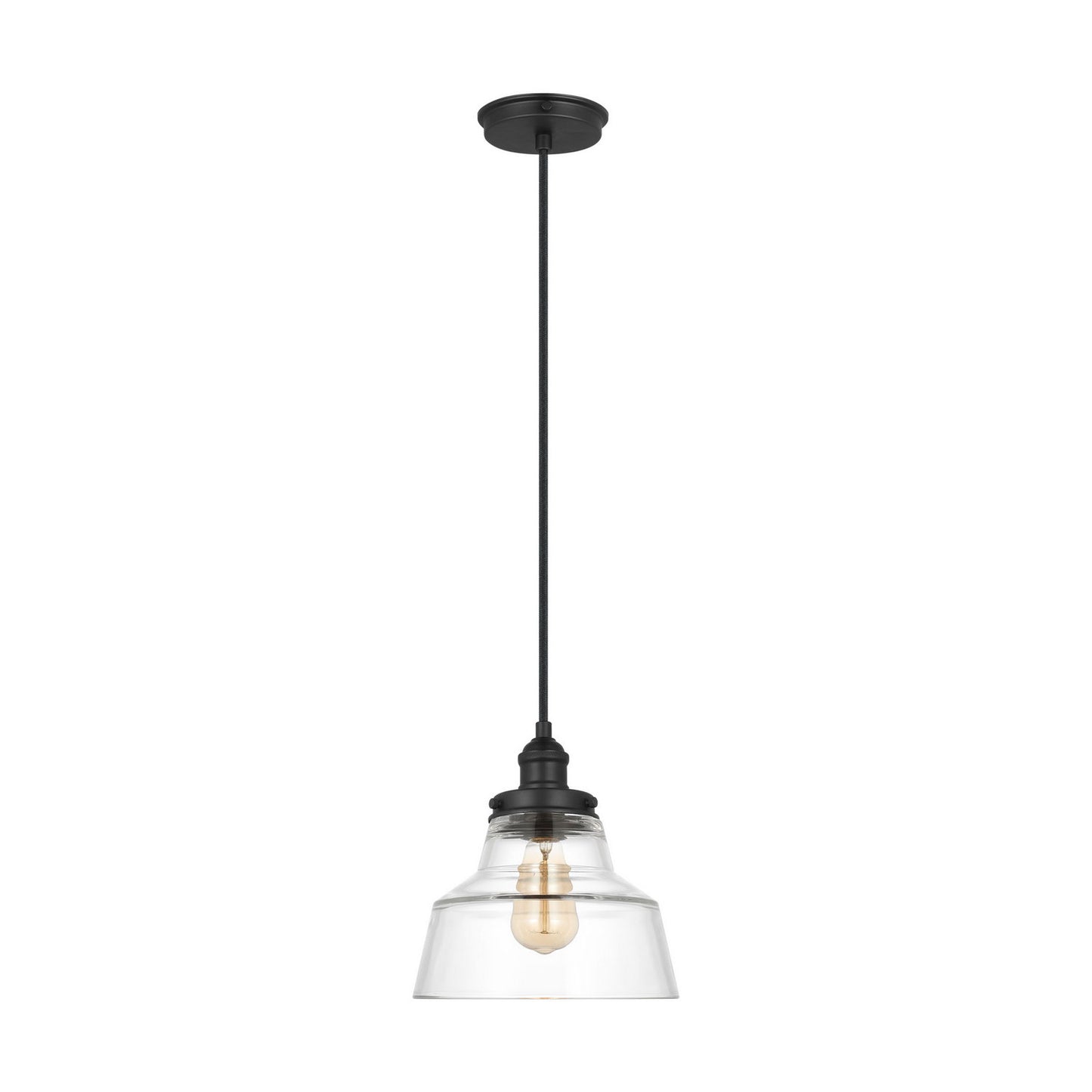Baskin One Light Pendant in Midnight Black