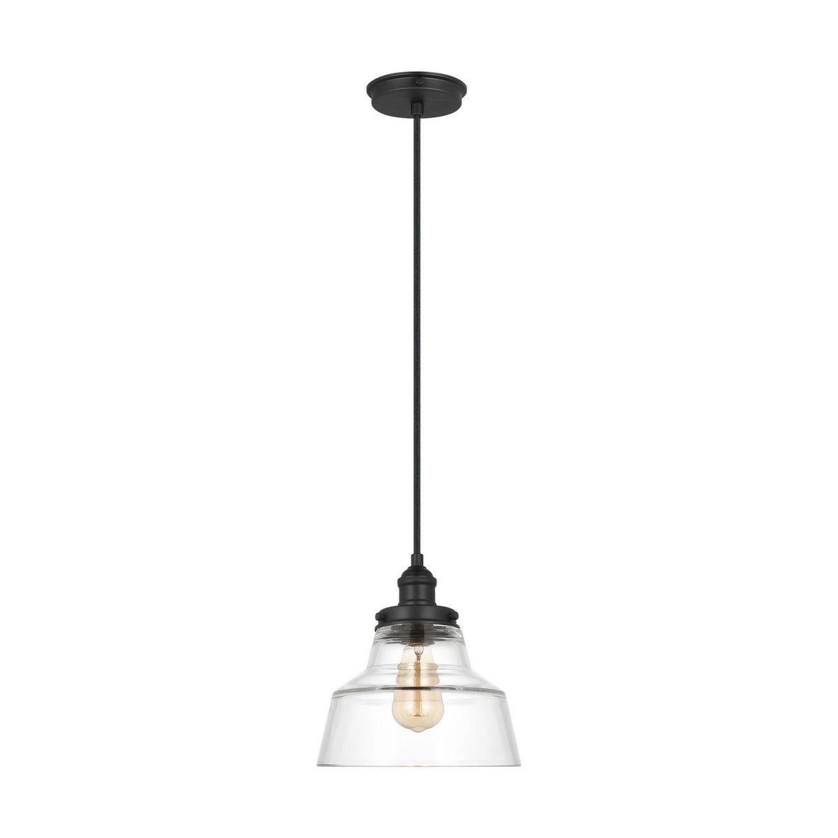 Baskin One Light Pendant in Midnight Black