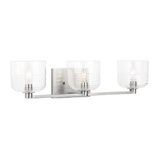 Lochdale Three Light Vanity in Brushed Nickel