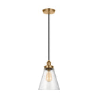Baskin One Light Pendant in Satin Brass