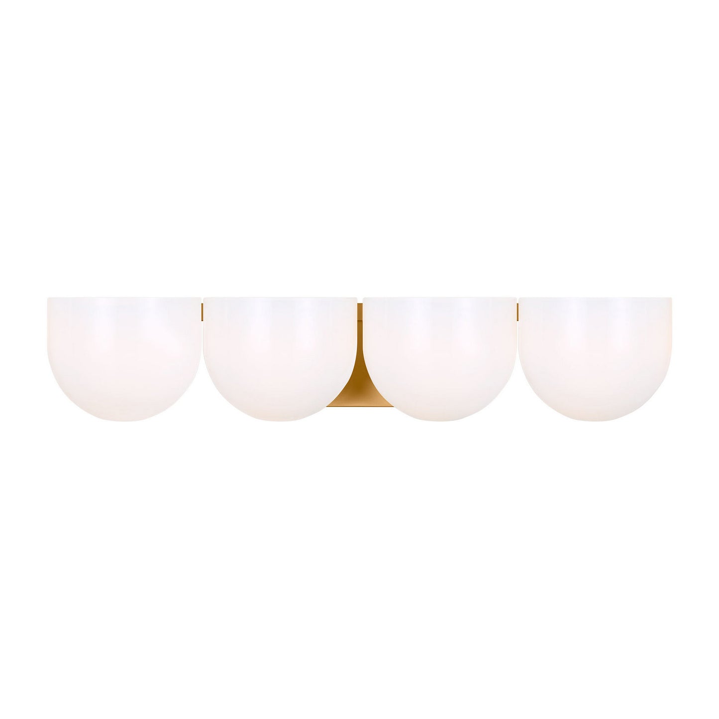 Cheverny Four Light Vanity in Burnished Brass