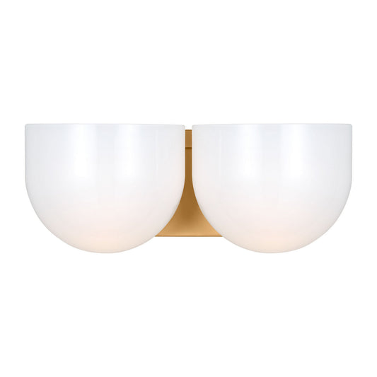 Cheverny Two Light Vanity in Burnished Brass