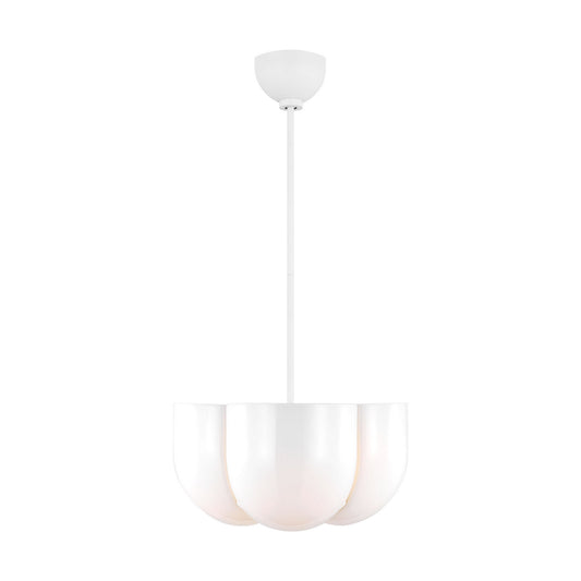 Cheverny Four Light Pendant in Matte White