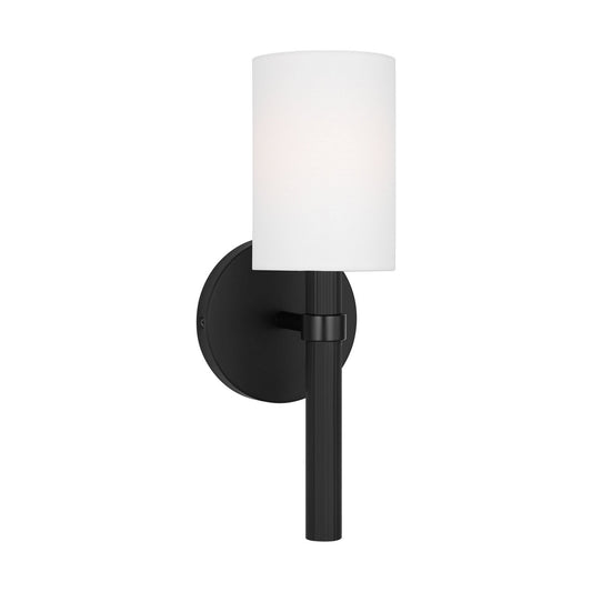 Manor One Light Wall Sconce in Midnight Black