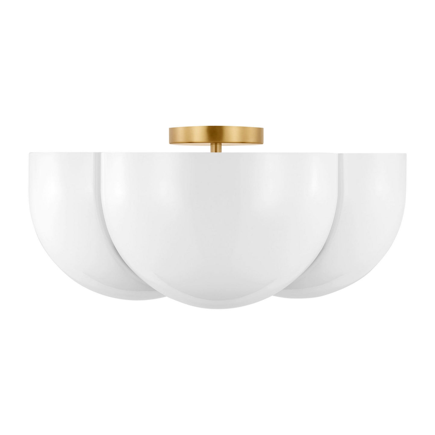 Cheverny Four Light Semi-Flush Mount in Burnished Brass
