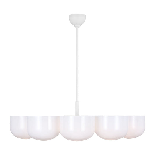 Cheverny Ten Light Chandelier in Matte White