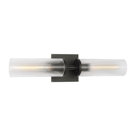 Sarita Two Light Wall Sconce in Midnight Black