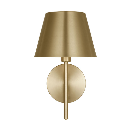 Ender One Light Wall Sconce in Satin Brass