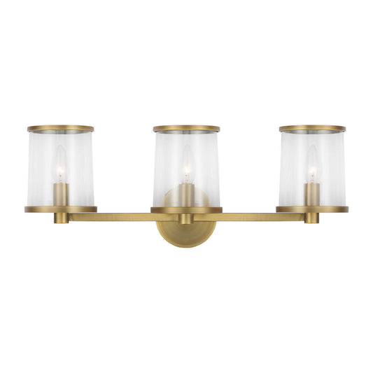 Reynolds Three Light Vanity in Time Worn Brass