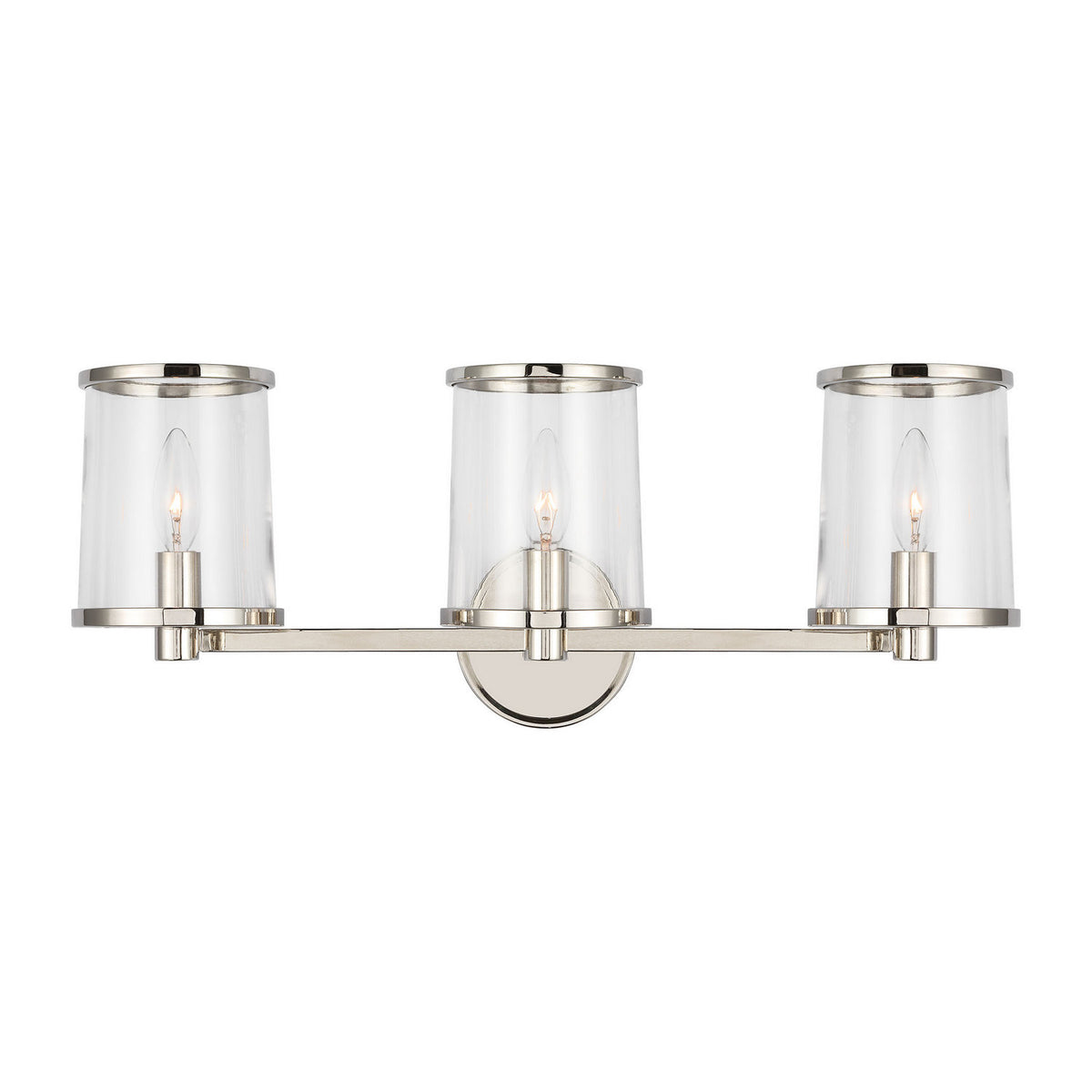 Reynolds Three Light Vanity in Polished Nickel