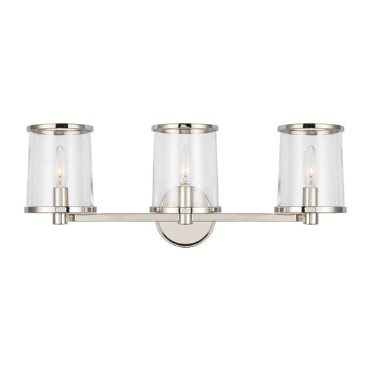 Reynolds Three Light Vanity in Polished Nickel