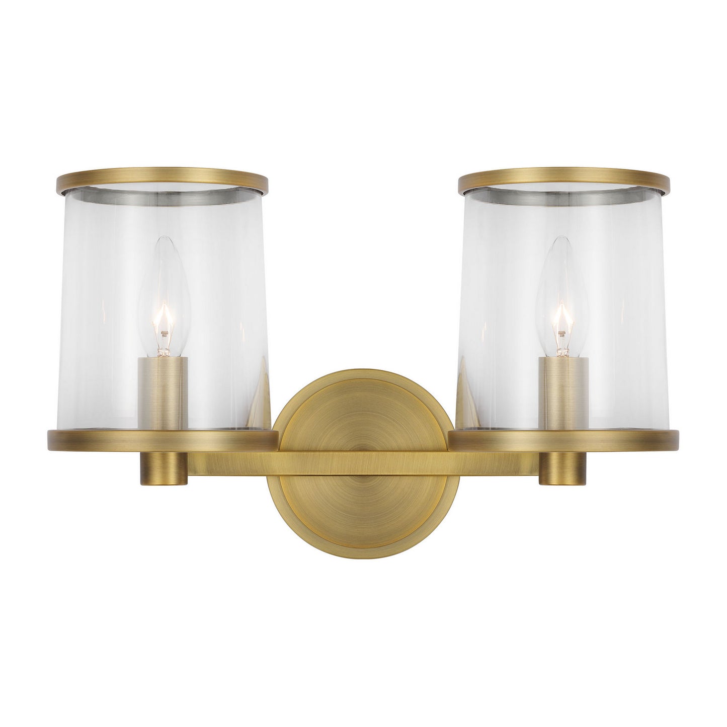 Reynolds Two Light Vanity in Time Worn Brass