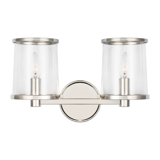 Reynolds Two Light Vanity in Polished Nickel