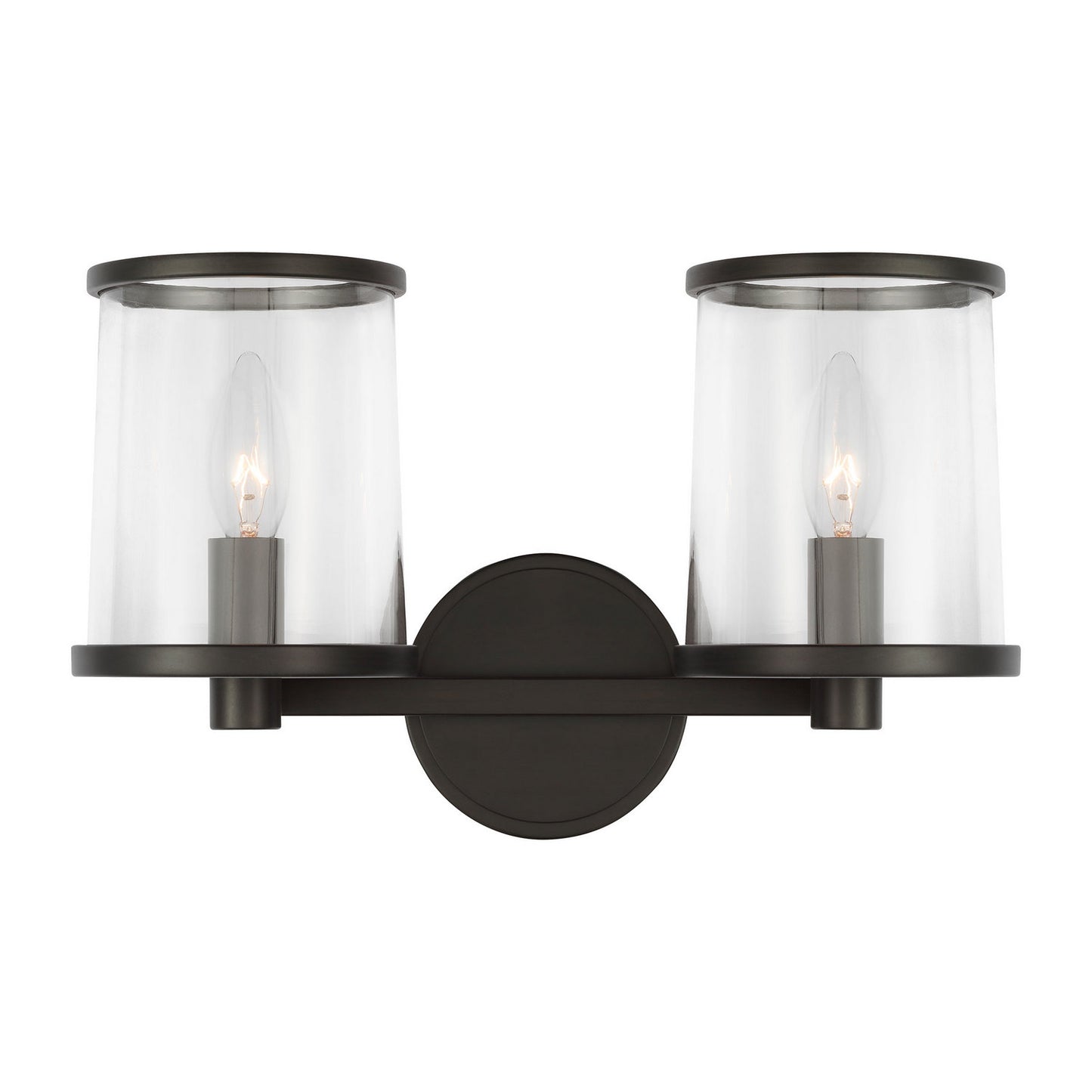 Reynolds Two Light Vanity in Aged Iron