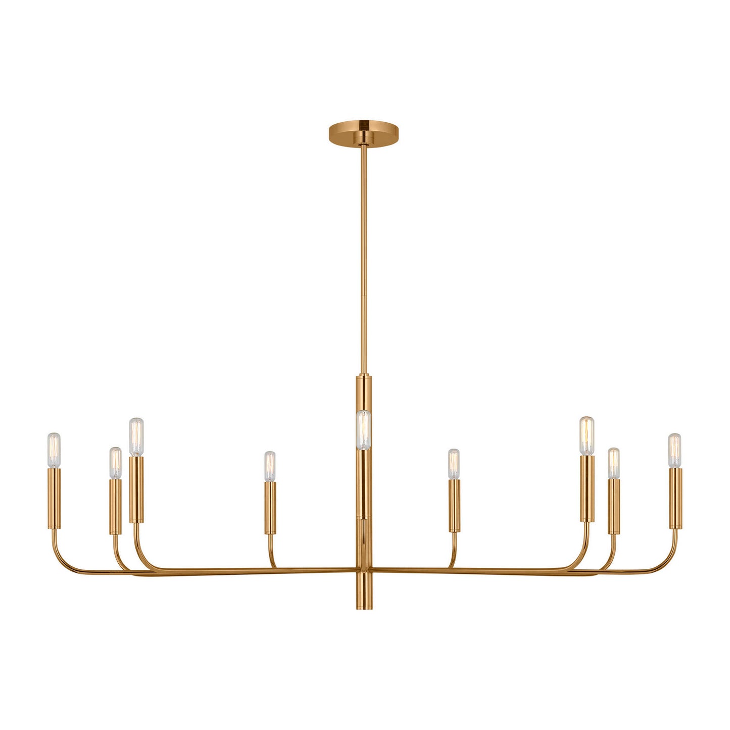 Brianna Nine Light Chandelier in Burnished Brass