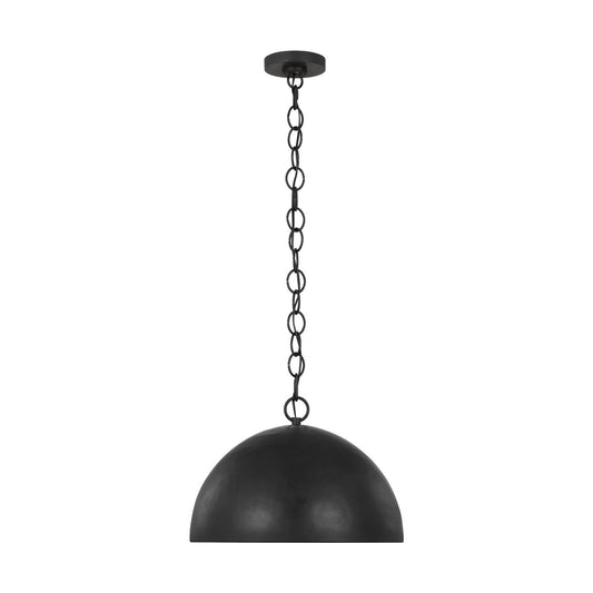 Whare One Light Pendant in Aged Iron