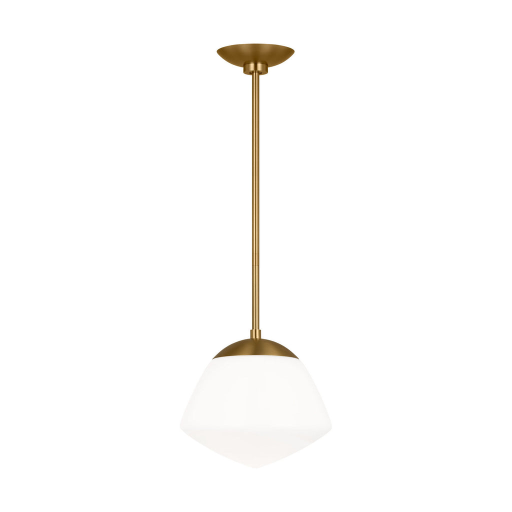 Milne One Light Pendant in Burnished Brass