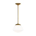 Milne One Light Pendant in Burnished Brass