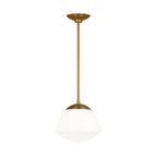 Milne One Light Pendant in Burnished Brass