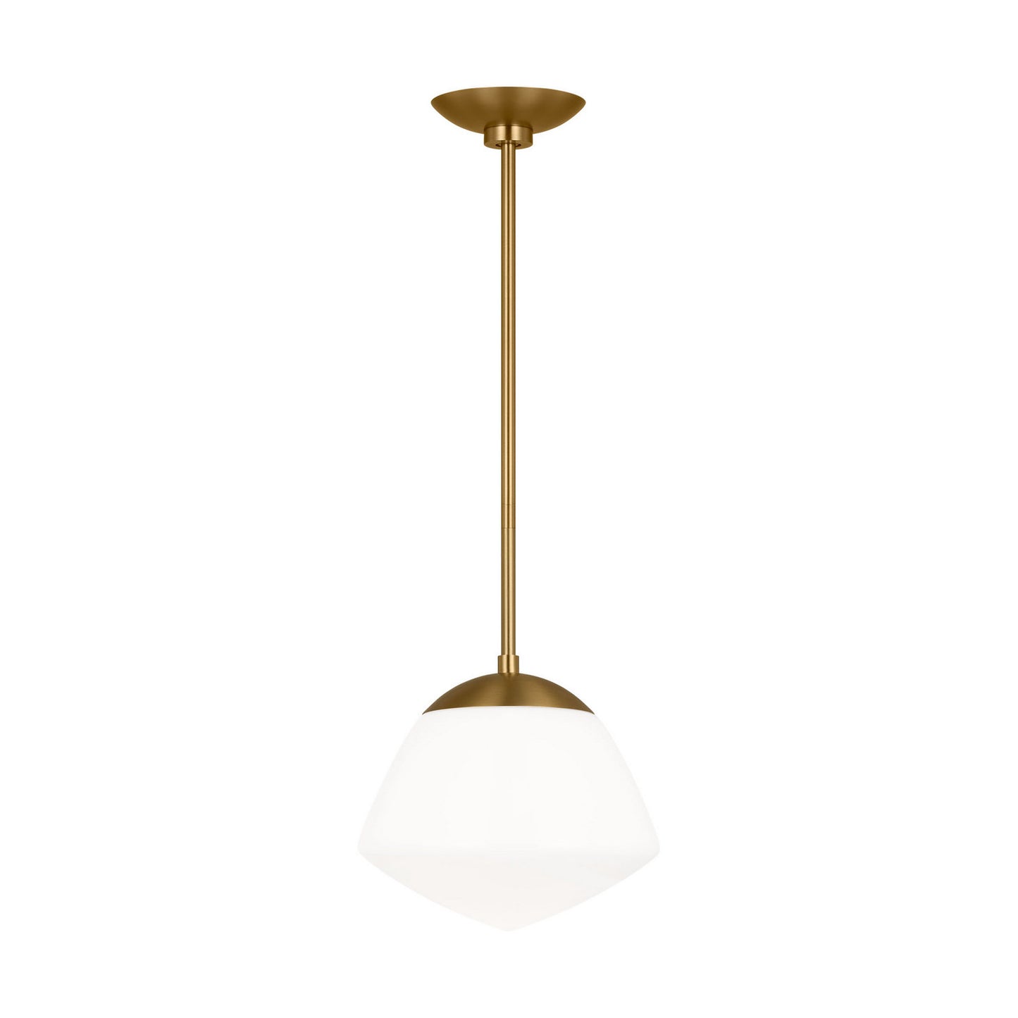 Milne One Light Pendant in Burnished Brass