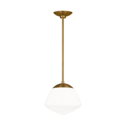 Milne One Light Pendant in Burnished Brass
