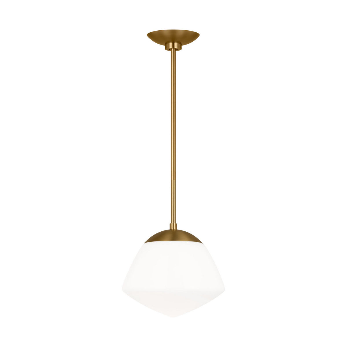 Milne One Light Pendant in Burnished Brass