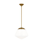 Milne One Light Pendant in Burnished Brass