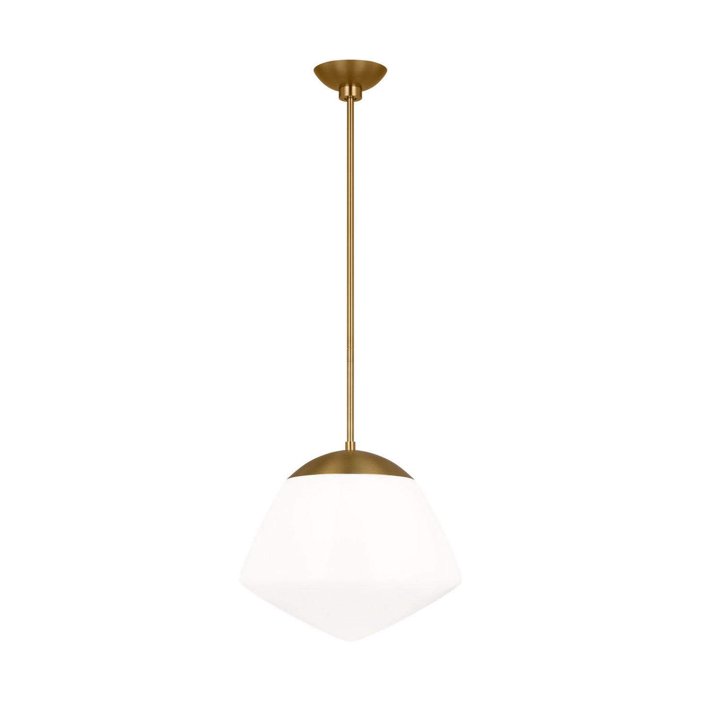Milne One Light Pendant in Burnished Brass