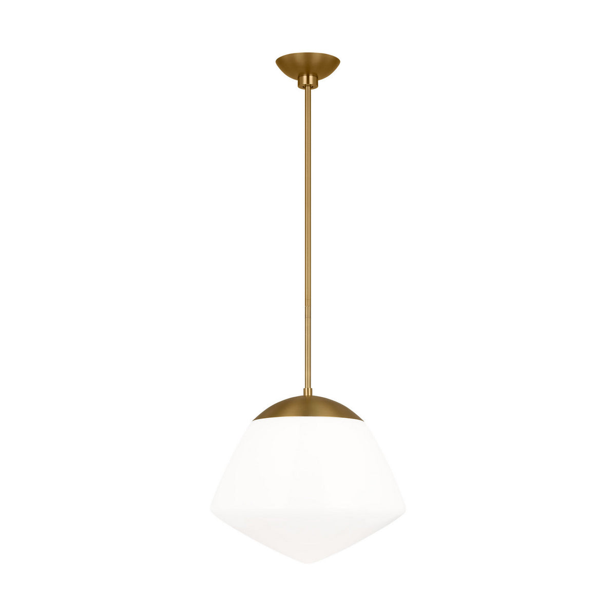 Milne One Light Pendant in Burnished Brass