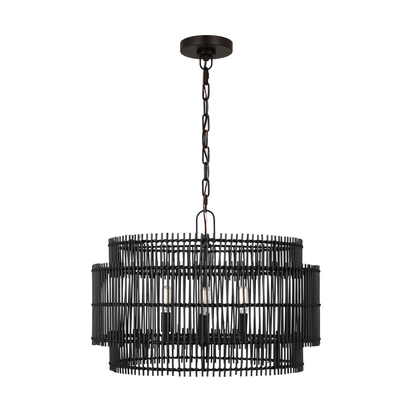 Elio Four Light Pendant in Aged Iron