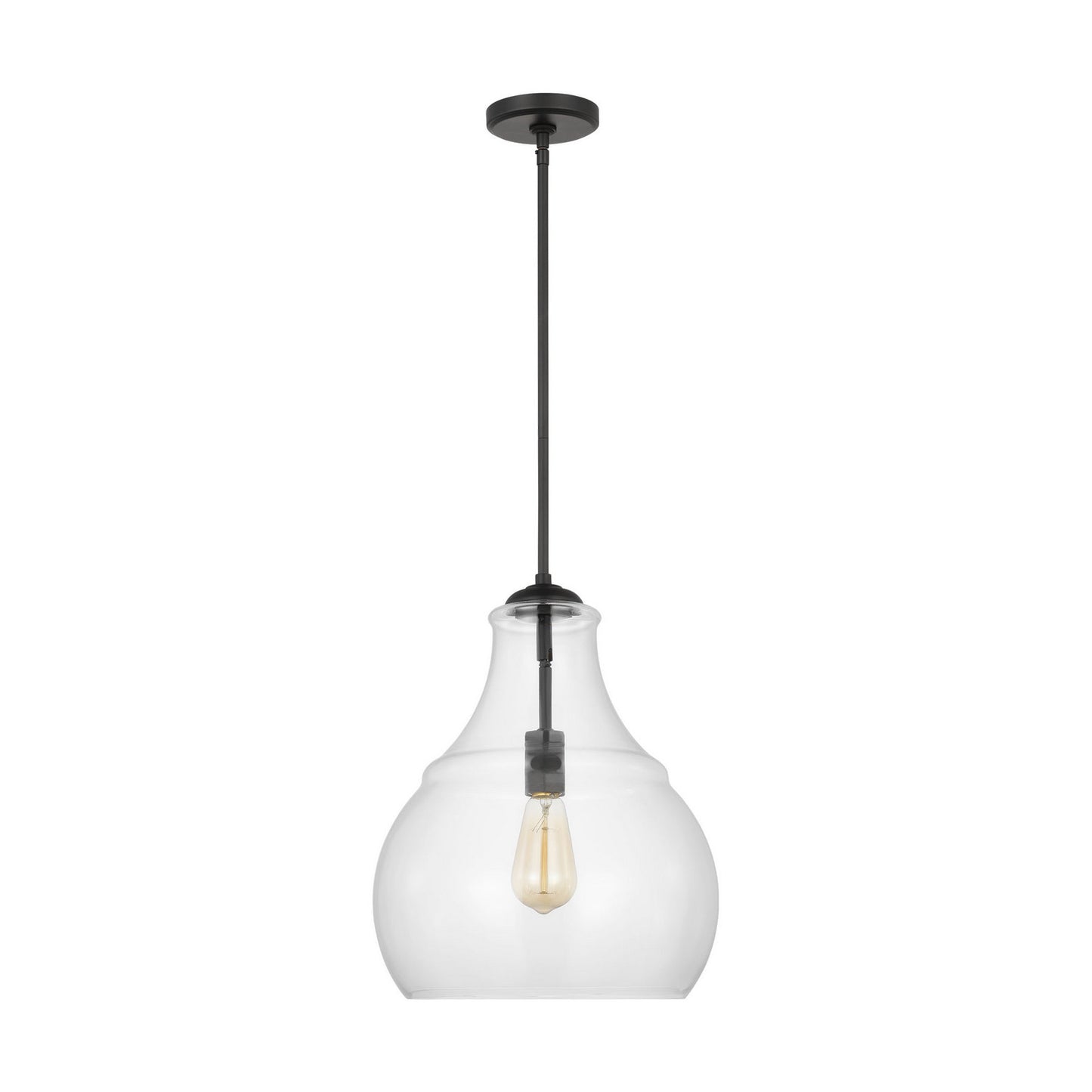 Zola One Light Pendant in Midnight Black