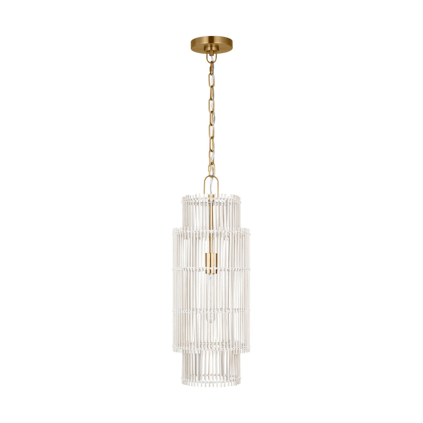 Elio One Light Pendant in Burnished Brass