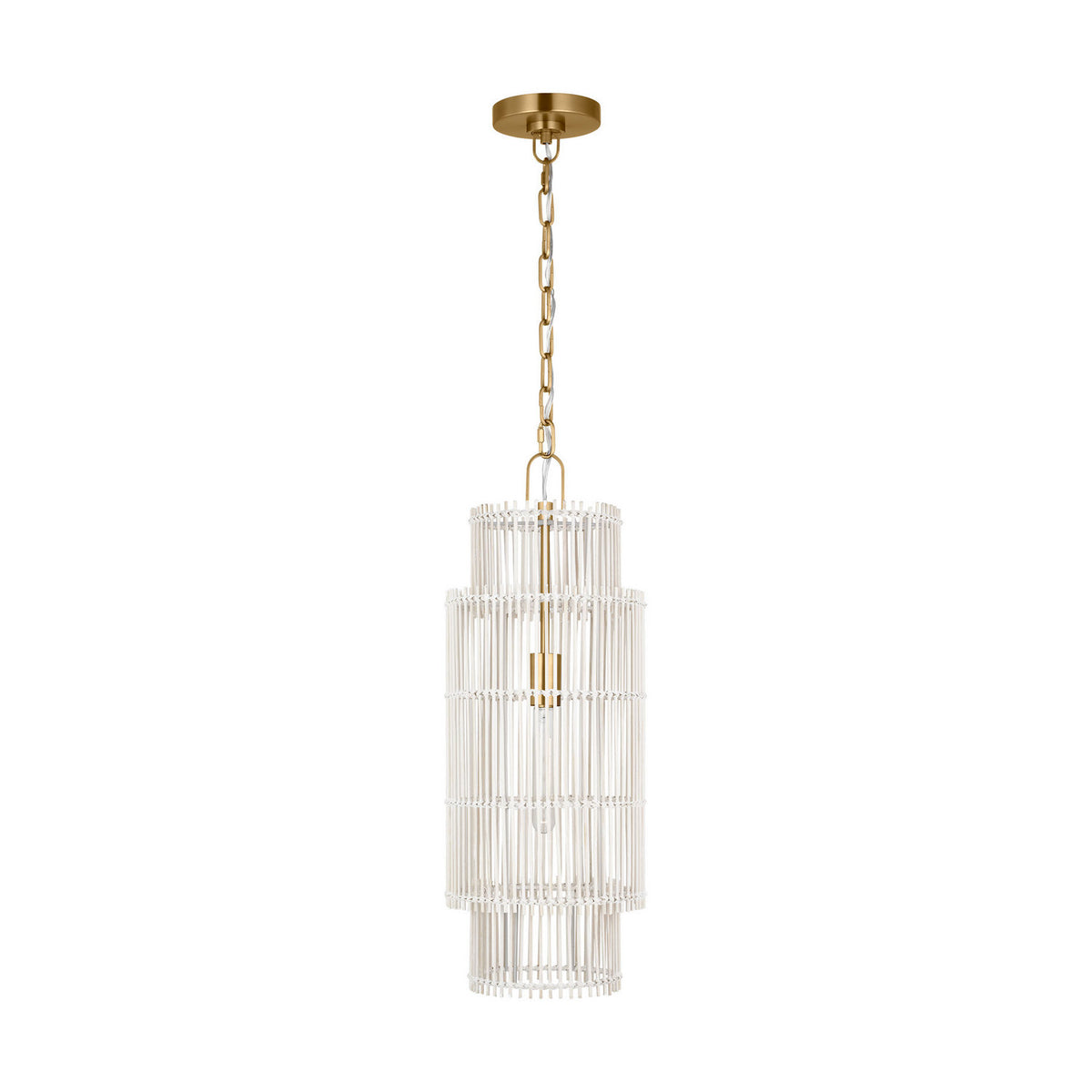 Elio One Light Pendant in Burnished Brass