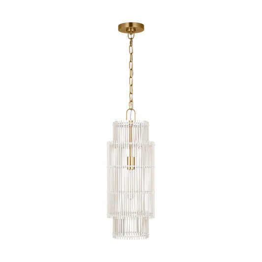 Elio One Light Pendant in Burnished Brass