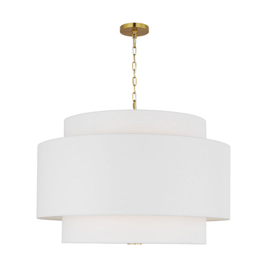 Sawyer Four Light Pendant in Burnished Brass