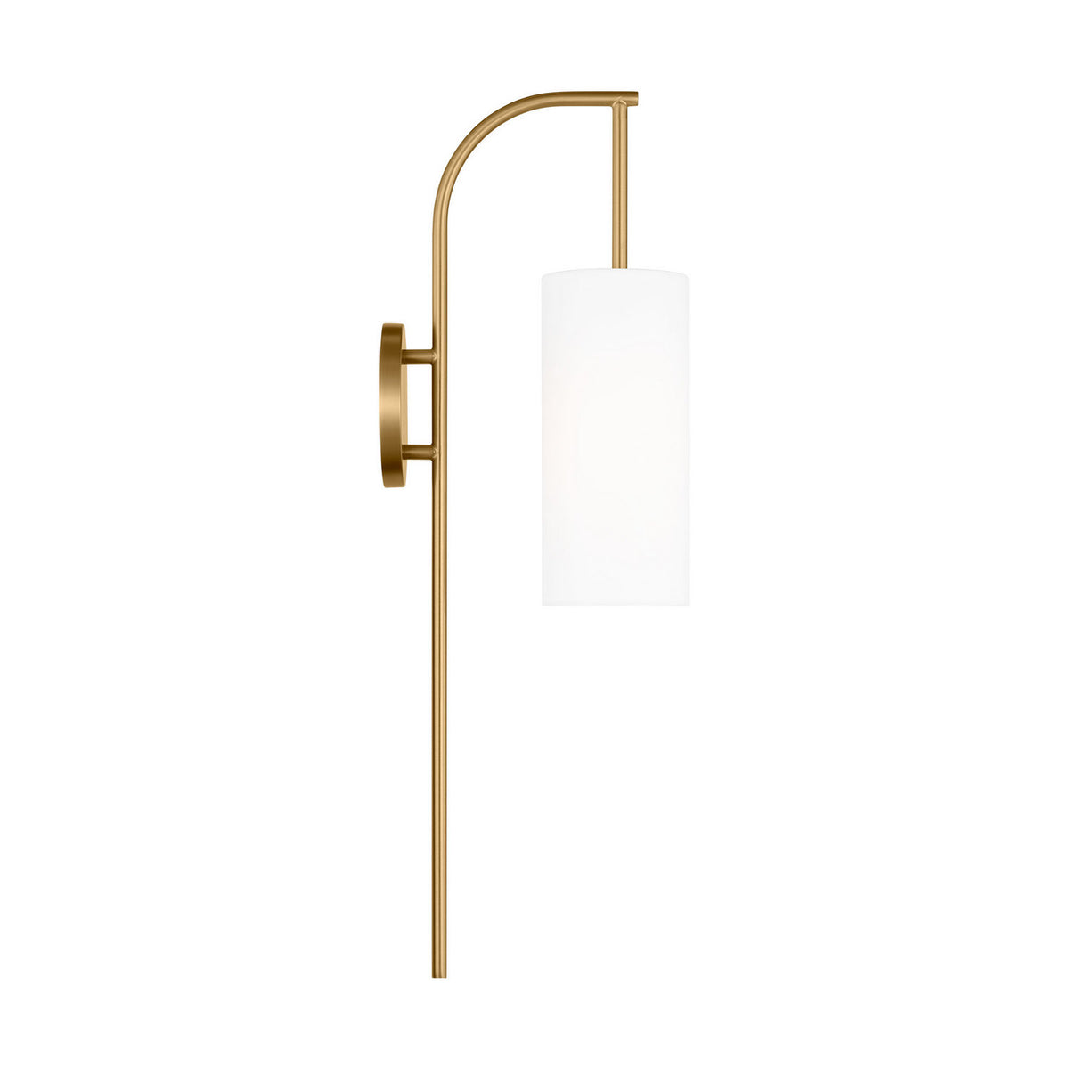 Lowell One Light Wall Sconce in Burnished Brass
