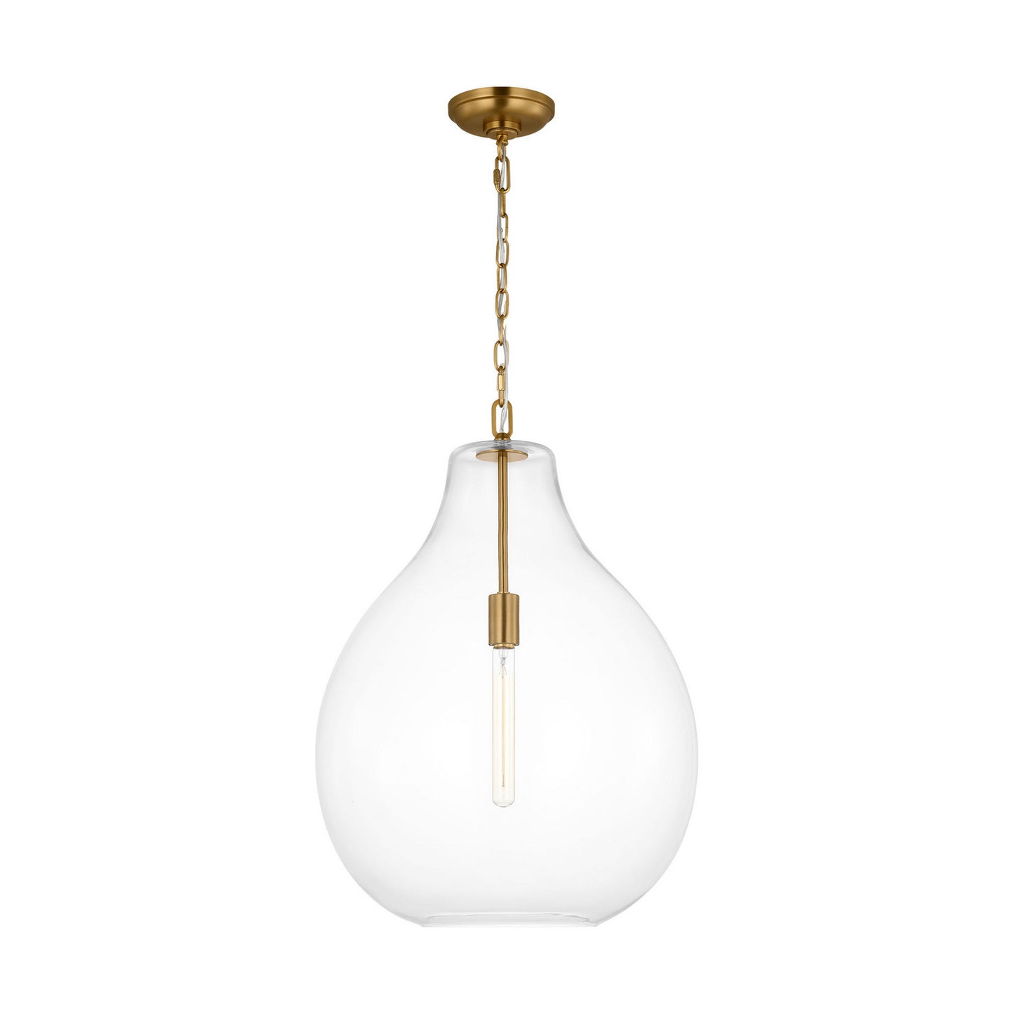 Magnus One Light Pendant in Burnished Brass