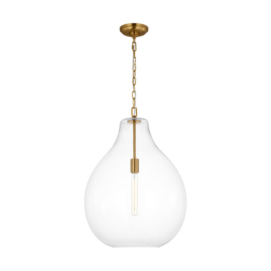 Magnus One Light Pendant in Burnished Brass