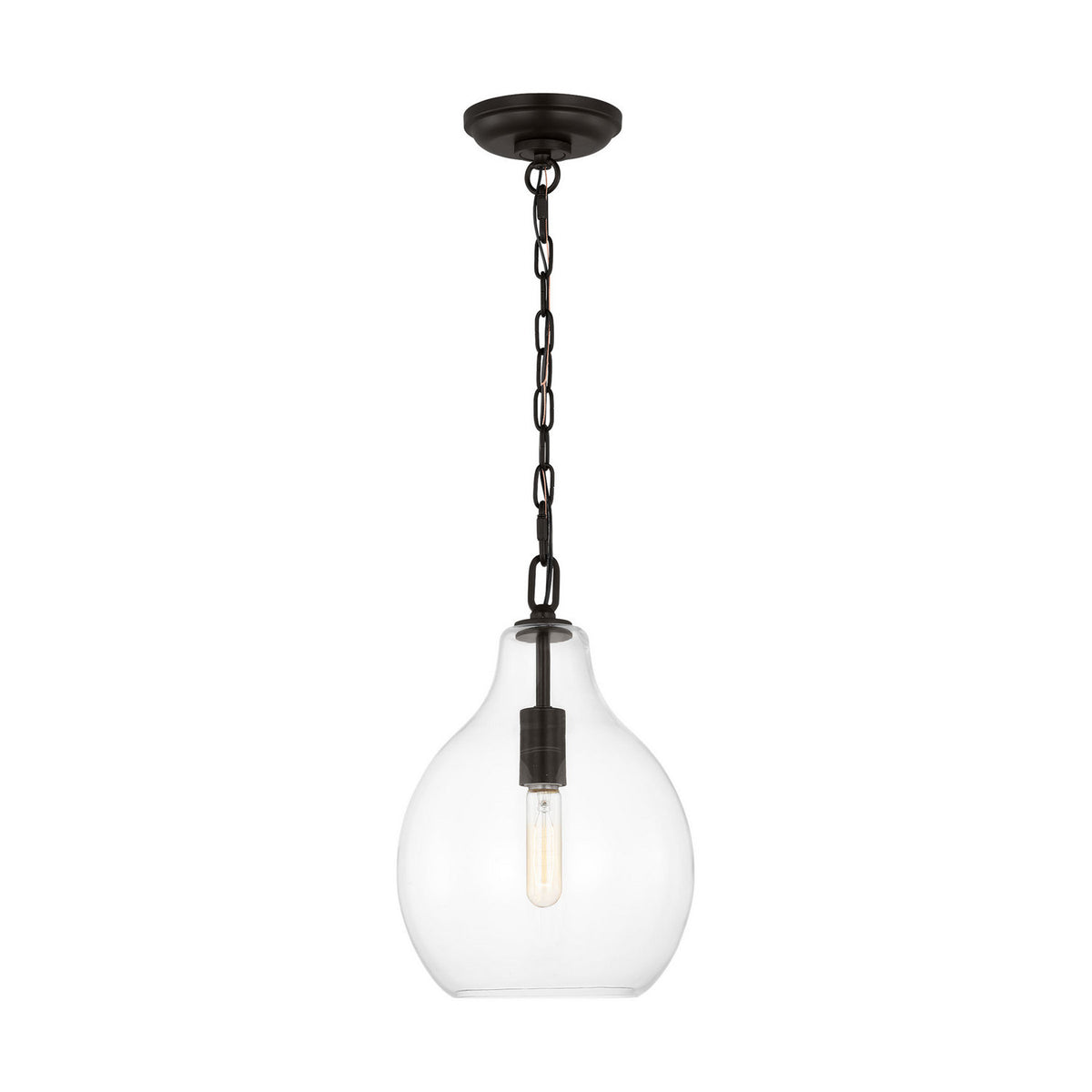 Magnus One Light Pendant in Aged Iron