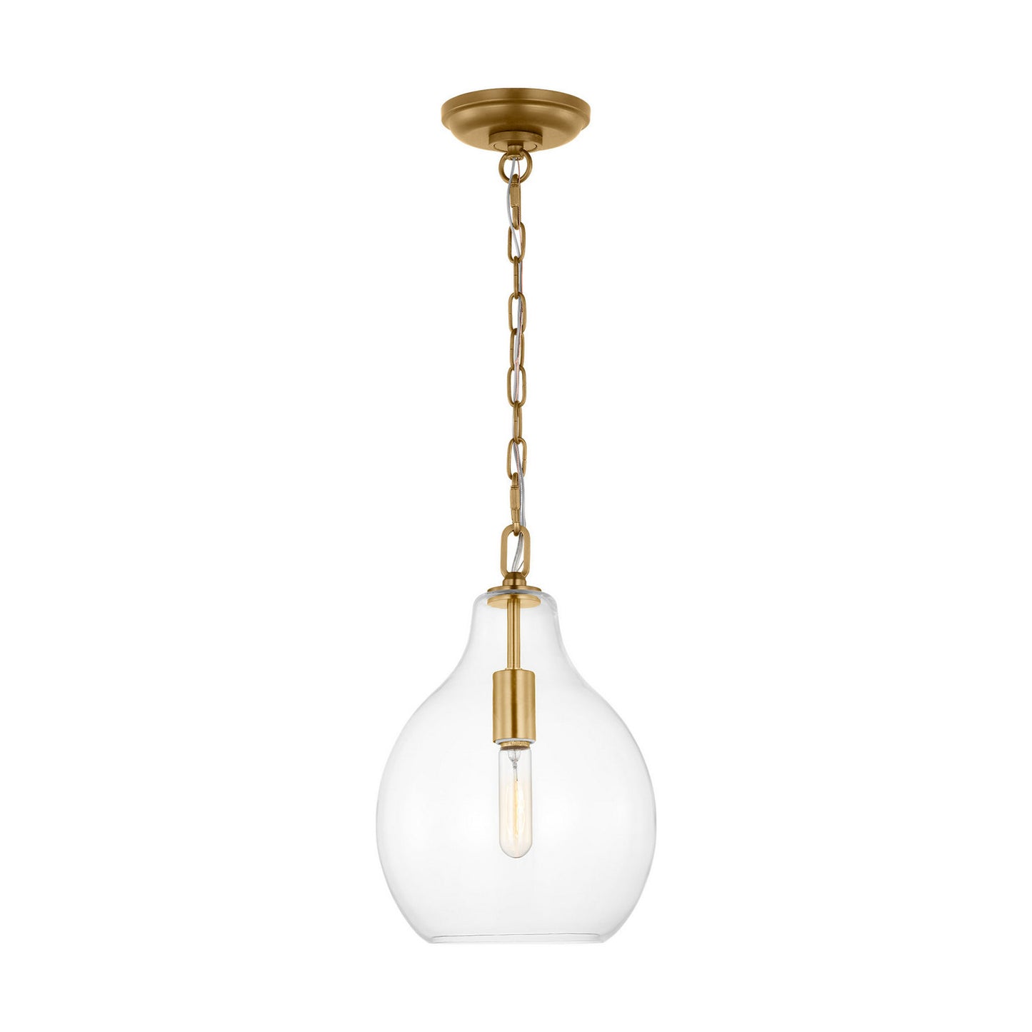 Magnus One Light Pendant in Burnished Brass