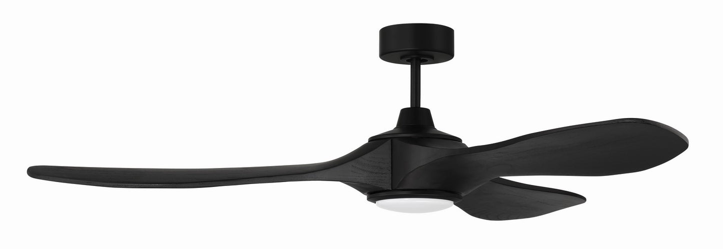Envy 60" Ceiling Fan, Damp Rated, no Wifi 60" Ceiling Fan in Flat Black