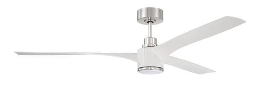 Phoebe 60" Indoor Ceiling Fan without Wifi 60" Ceiling Fan in White/Polished Nickel