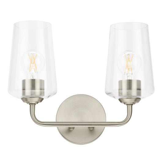 Celino Two Light Bath & Vanity in Brushed Nickel